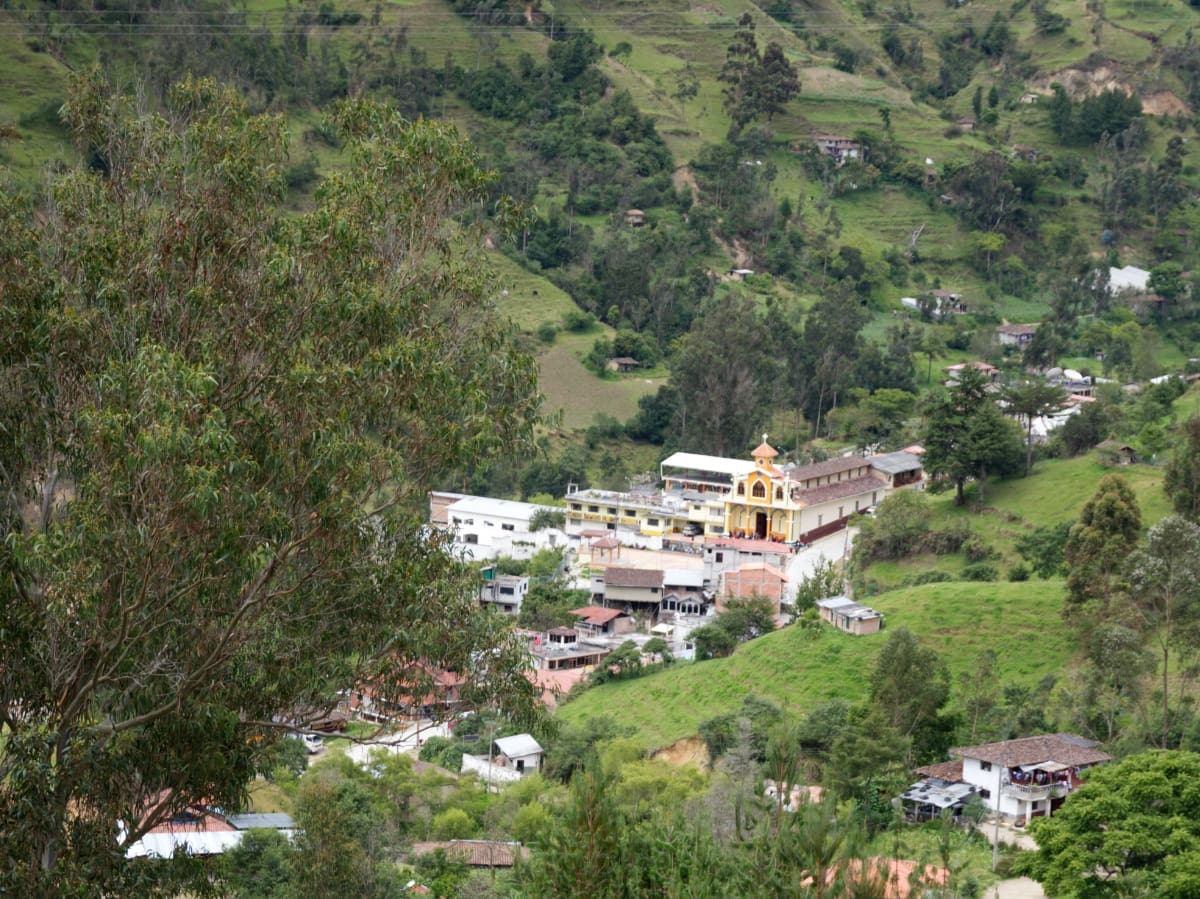 San Lucas The small town of San Lucas nestled in the mountainous landscape.